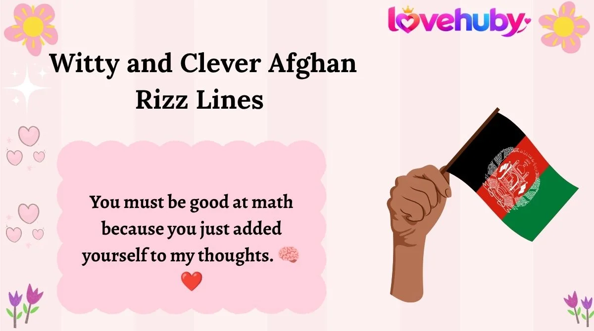 Witty and Clever Afghan Rizz Lines
