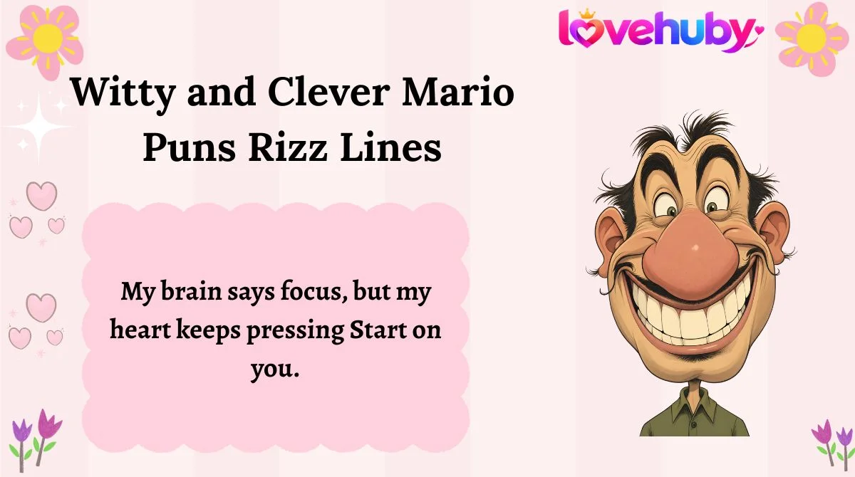 Witty and Clever Mario Puns Rizz Lines