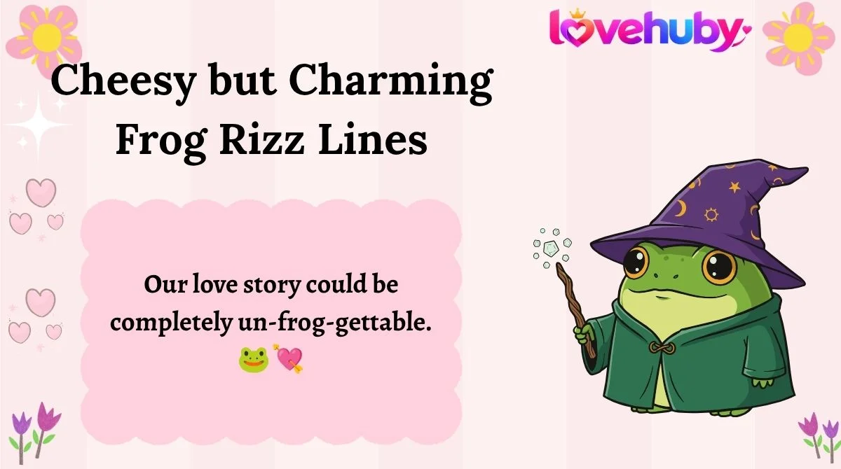 Cheesy but Charming Frog Rizz Lines